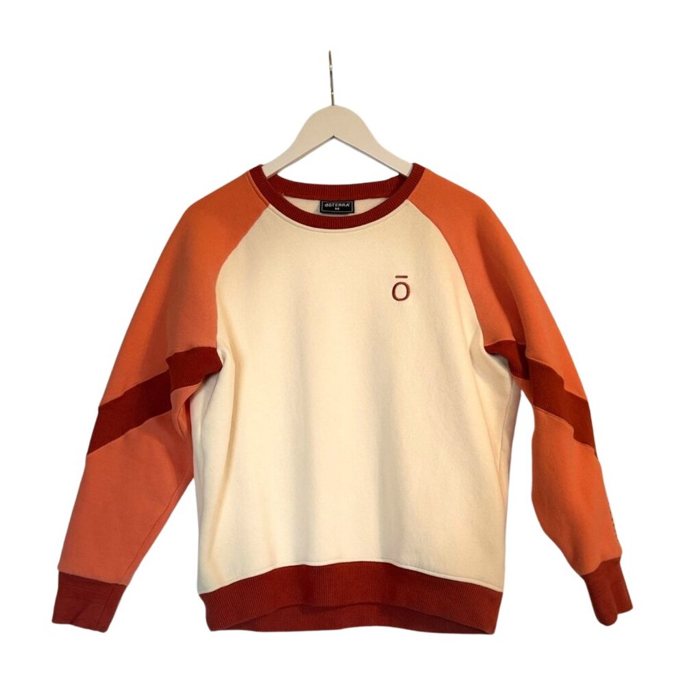 DōTERRA Heavyweight Colorblock Crewneck Sweatshirt | Cream + Rust Orange